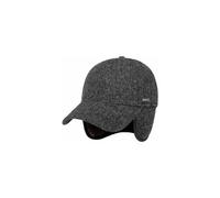 Stetson Gorra con Orejeras Vilson Wool Hombre - de Lana béisbol Invierno Cerrado por atrás, Visera, Orejeras, Forro otoño/Invierno - M (56-57 cm) Antracita