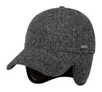 Stetson Gorra con Orejeras Vilson Wool Hombre - de Lana Beisbol Invierno Cerrado por atrás, Visera, Orejeras, Forro otoño/Invierno - S (54-55 cm) Antracita
