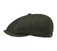 Stetson Gorra con Visera Hatteras Noir, Mujer/Hombre - Gorra Plana con Lana y Cachemira - otoño/Invierno - Boina con Forro de Franela - Gorra chata Verde Oliva 64 cm
