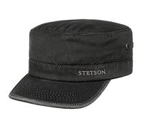Stetson Gorra Datto Winter Army Hombre - Militar de con Visera, Forro, Cerrado por atrás, Forro Invierno otoño/Invierno - S (54-55 cm) Negro