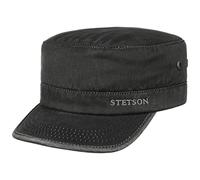 Stetson Gorra Datto Winter Army Hombre - Militar de con Visera, Forro, Cerrado por atrás, Forro Invierno otoño/Invierno - L (58-59 cm) Negro