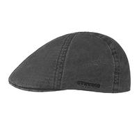 Stetson Gorra de Algodón Orgánico Texas Hombre - Gorro Ivy con Visera Verano Primavera/Verano - L (58-59 cm) Negro