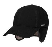 Stetson Gorra de Béisbol con Orejeras Vaby con Cachemira, Hombre - con Visera y Protector de Cuello - con Orejeras - Gorra de Lana otoño/Invierno Negro XXL (62-63 cm)