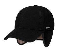Stetson Gorra de Béisbol con Orejeras Vaby con Cachemira, Hombre - con Visera y Protector de Cuello - con Orejeras - Gorra de Lana otoño/Invierno Negro M (56-57 cm)