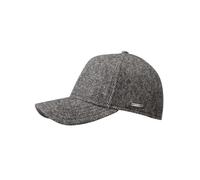 Stetson Gorra de Lana Plano, Hombre - Gorra de béisbol con el Dorso de la Visera de Cuero - Gorra de Caballero con diseño en Espiga - con Forro de algodón - otoño/Invierno marrón Oscuro M (56-57 cm)