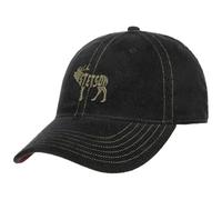 Stetson Gorra de Pana Embroidered Deer Hombre - algodón béisbol Snapback, con Visera Verano/Invierno Primavera Verano Otoño Invierno - Talla única Negro