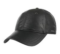 Stetson Gorra de Piel Joes Mujer/Hombre - Gorras napa Sombrero béisbol Hebilla Metal, con Visera Invierno Otoño Verano Primavera Verano/Invierno - Talla única Negro