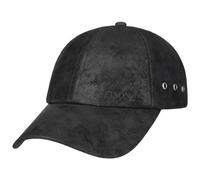 Stetson Gorra de Piel Liberty Hombre - Sombrero béisbol Gorras Hebilla Metal, con Visera Otoño Primavera Invierno Verano Verano/Invierno - Talla única Negro