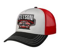 Stetson Gorra Garage American Heritage Hombre - Camionero de béisbol Malla Snapback, con Visera, Visera Verano/Invierno Primavera Verano Otoño Invierno - Talla única Gris-Rojo