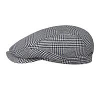 Stetson Gorra Hardwick Houndstooth Mujer/Hombre - Made in Germany de Seda Gorro Ivy algodón con Visera, Forro, Forro Verano Verano/Invierno - 55 cm Azul