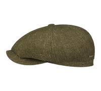 Stetson Gorra Hatteras Brinkley II Hombre - Made in The EU Newsboy con Visera Verano Primavera/Verano - 62 cm Verde Oliva Oscuro