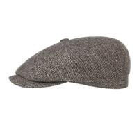 Stetson Gorra Hatteras Classic Wool Hombre - Newsboy de Lana con Visera, Forro, Forro otoño/Invierno - 57 cm marrón Oscuro