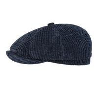 Stetson Gorra Hatteras Corduroy Jersey Hombre - Made in The EU Newsboy Gorro Ivy con Visera, Forro Invierno otoño/Invierno - L (58-59 cm) Azul Oscuro