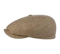 Stetson Gorra Hatteras Doubleface Sustainable Hombre - Made in The EU de Lana Newsboy con Visera, Forro Invierno otoño/Invierno - L (58-59 cm) Beige