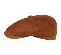 Stetson Gorra Hatteras Goat Suede Hombre - Made in Germany de Gorras Invierno con Visera, Forro Otoño Verano Primavera Verano/Invierno - 58 cm marrón