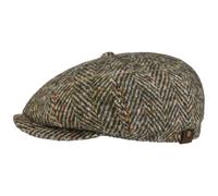 Stetson Gorra Hatteras Herringbone Colour Hombre - Made in The EU Newsboy de Invierno con Visera, Forro otoño/Invierno - 59 cm Beige