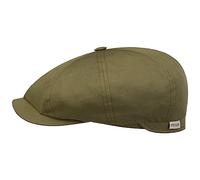 Stetson Gorra Hatteras Hertford Hombre - Made in The EU Newsboy con Visera Verano Primavera/Verano - M (56-57 cm) Verde Oliva