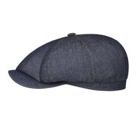 Stetson Gorra Hatteras Pure Denim Sustainable Mujer/Hombre - Made in The EU Newsboy Gorro Ivy con Visera Primavera/Verano Primavera Verano - M (56-57 cm) Denim-Azul Oscuro