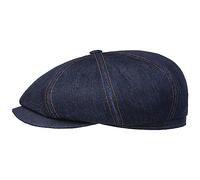 Stetson Gorra Hatteras Sustainable Jeans Hombre - Made in The EU Newsboy con Visera, Visera Verano Primavera/Verano - L (58-59 cm) Tela Vaquera