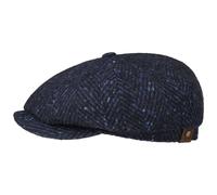 Stetson Gorra Hatteras Wool Colour Neps Hombre - de con Visera, Forro Invierno otoño/Invierno - 61 cm Negro-Azul