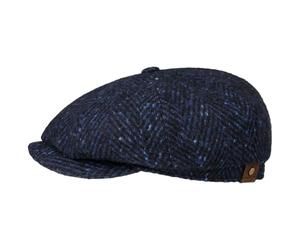 Stetson Gorra Hatteras Wool Colour Neps Hombre - de con Visera, Forro Invierno otoño/Invierno - 63 cm Negro-Azul