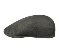 Stetson Gorra Herringbone Lino Hombre - Made in The EU de Gorro Ivy con Visera, Forro Verano Primavera/Verano - 61 cm Verde Oliva Oscuro