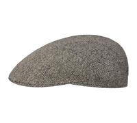 Stetson Gorra Herringbone UV Silk Driver Hombre - Made in Germany Gorro Ivy con Visera, Forro Verano/Invierno Primavera Verano Otoño Invierno - 57 cm Beige