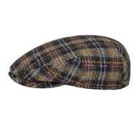 Stetson Gorra Kent Check Harris Tweed Hombre - Made in The EU Gorro Ivy con Visera, Forro Invierno otoño/Invierno - 59 cm Negro-