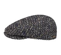 Stetson Gorra Kent Tuckmill Wool Hombre - Made in The EU de Lana Gorro Ivy con Visera, Forro Invierno otoño/Invierno - 59 cm Azul-Beige