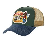 Stetson Gorra Lumber Supply Trucker Hombre - Camionero de béisbol Malla Snapback, con Visera, Visera Invierno Otoño Verano Primavera Verano/Invierno - Talla única Verde