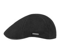 Stetson Gorra Muskegon Gatsby - Gorra de Hombre con Visera - Gorra de Punto con Visera de Cuero - Gorra Plana de otoño/Invierno Negro M (56-57 cm)