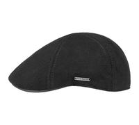 Stetson Gorra Muskegon Gatsby - Gorra de Hombre con Visera - Gorra de Punto con Visera de Cuero - Gorra Plana de otoño/Invierno Negro M (56-57 cm)