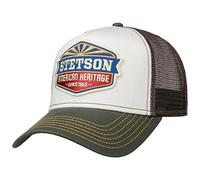 Stetson Gorra New American Heritage Trucker Hombre - Camionero de béisbol Malla con Visera, Snapback, Visera Verano/Invierno Primavera Verano Otoño Invierno - Talla única Small Gris