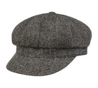 Stetson Gorra Newsboy 8-Panel Wool Mujer/Hombre - de Lana con Visera, Forro, Forro Invierno otoño/Invierno - M (56-57 cm) marrón