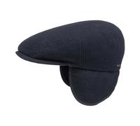 Stetson Gorra Plana con Orejeras Kent Wool, Hombre Gorra chata con Cachemira - otoño/Invierno - Gorra con Visera Azul L (58-59 cm)