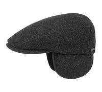 Stetson Gorra Plana con Orejeras Kent Wool, Hombre Gorra chata con Cachemira - otoño/Invierno - Gorra con Visera Antracita XL (60-61 cm)