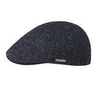 Stetson Gorra Plana de Lana Texas Classic - Gorra chata de Caballero - Gorra de Caballero con Forro de algodón - con Visera - otoño/Invierno Azul Oscuro XL (60-61 cm)