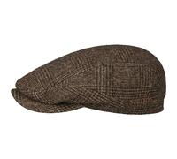 Stetson Gorra Sustainable Glencheck Driver Hombre - Made in The EU de Lana Gorro Ivy con Visera, Forro otoño/Invierno Invierno - L (58-59 cm) marrón