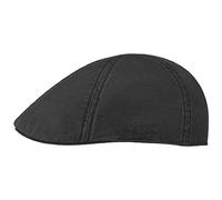 Stetson Gorra Texas Cotton con protección UV 40+ - Gorra Plana de algodón - Gorra Unicolor Primavera/Verano Negro XL (60-61 cm)