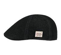 Stetson Gorra Texas Robust Denim Hombre - Gorro Ivy con Forro, Visera Invierno otoño/Invierno - M (56-57 cm) Negro