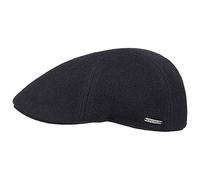 Stetson Gorra Texas Wool Gatsby Cap Hombre - Gorros con Visera Gorro Ivy Pico de Pato Visera, Forro, Forro Invierno otoño/Invierno - XL (60-61 cm) Azul