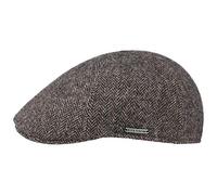 Stetson Gorra Texas Wool Herringbone Hombre - Made in The EU de Invierno Lana con Visera, Forro otoño/Invierno - S (54-55 cm) Gris