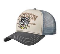 Stetson Gorra Trucker Animal Nature Hombre - de Malla béisbol Snapback Cap Snapback, con Visera, Visera Verano/Invierno - Talla única Gris-Beige