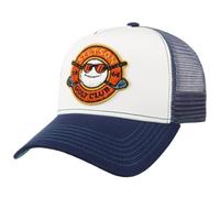 Stetson Gorra Trucker Golf Club Hombre - Camionero de béisbol Malla Snapback, con Visera, Forro, Forro Verano/Invierno Primavera Verano Otoño Invierno - Talla única Blanco-Azul