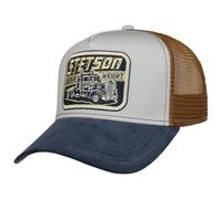 Stetson Gorra Trucker Heavy Weight Hombre - Camionero de béisbol Malla Snapback, con Visera, Visera Invierno Otoño Primavera Verano Verano/Invierno - Talla única marrón