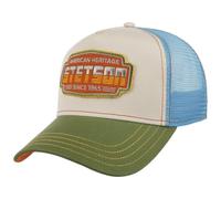 Stetson Gorra Trucker Lightning Hombre - Camionero de béisbol Malla Snapback, con Visera, Forro, Forro Verano/Invierno Primavera Verano Otoño Invierno - Talla única Verde-Azul