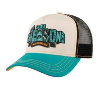 Stetson Gorra Trucker Live & Loud Hombre - Camionero de béisbol Malla Snapback, con Visera, Forro, Forro Verano/Invierno Primavera Verano Otoño Invierno - Talla única Azul petróleo