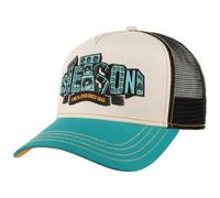 Stetson Gorra Trucker Live & Loud Hombre - Camionero de Beisbol Malla Snapback, con Visera, Forro, Forro Verano/Invierno Primavera Verano Otoño Invierno - Talla única Small Azul petróleo
