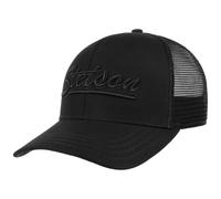 Stetson Gorra Trucker Monochrome Hombre - Camionero de béisbol Malla Snapback, con Visera, Forro, Forro Verano/Invierno Primavera Verano Otoño Invierno - Talla única Negro