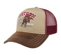 Stetson Gorra Trucker Rodeo Days Hombre - Camionero de béisbol Malla Snapback, con Visera, Visera Verano/Invierno Primavera Verano Otoño Invierno - Talla única Beige-Rojo